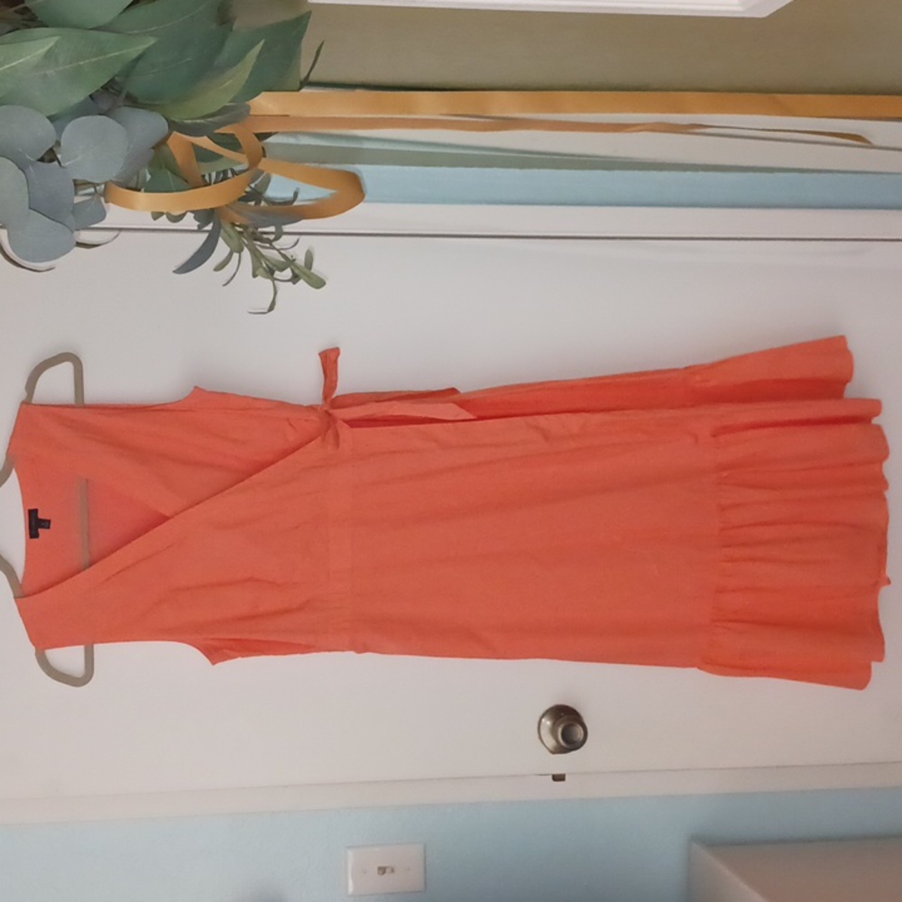 Talbots Orange Wrap Dress